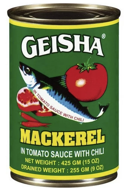 GEISHA MACKEREL IN TOMATO SAUCE WITH CHILI 15 OZ